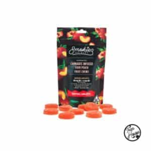 Smokiez Sour Peach Gummies Sativa 1000mg