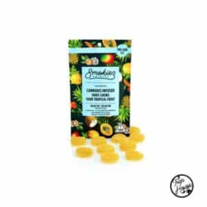 Smokiez Tropical Fruit Fruit Chews 1:1 CBD:THC 100mg